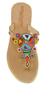 SIMBA FLAT LIGHT BROWN TRIBAL - Laidback London