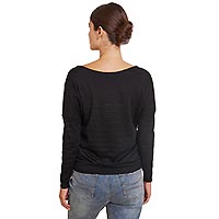 PULL ALYSON NOIR RAYURES - Les Petites Bombes