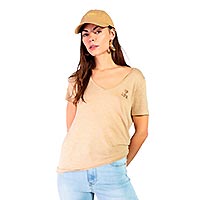 TSHIRT BRUNILDE BEIGE - Les Petites Bombes
