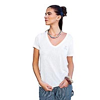 TSHIRT BRUNILDE BLANC - Les Petites Bombes