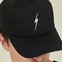 LB TRUCKER CAP BLACK - Lightning Bolt