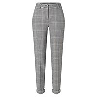 CHINO TURN UP IVORY CHECK - MAC