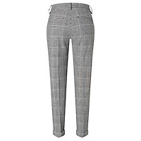 CHINO TURN UP IVORY CHECK - MAC