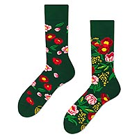 SOCKS FLOWER POWER GREEN - Many Mornings
