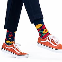 SOCKS FLOWER POWER NAVY - Many Mornings