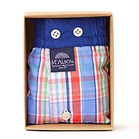 MCALSON CHECKS ROYAL BLUE - McAlson