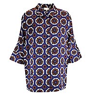 BLOUSE MOSAICO PRINT BLUE - Milano Italy
