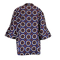 BLOUSE MOSAICO PRINT BLUE - Milano Italy
