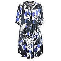 MACAO DRESS BLACK BLUE - Milano Italy