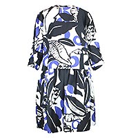 MACAO DRESS BLACK BLUE - Milano Italy