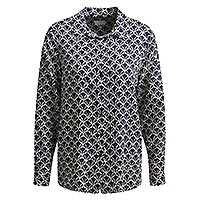MARSILLIA SHIRT NAVY CREAM - Milano Italy