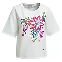 MISTIGRI TSH WHITE FLOWERS - Milano Italy