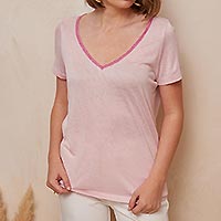 ARIANA TSHIRT ROSE DRAGEE MV25 - Les Petites Bombes