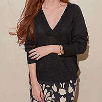JAMELIA PULL NOIR MV25 - Les Petites Bombes
