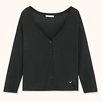 LUCYANA GILET NOIR MV25 - Les Petites Bombes