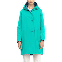 PARKA REVERSIBLE VERT BLEU - Oof