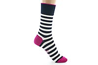 BAG23F6 RAYURES MARINE IVOIRE - Berthe aux Grands Pieds