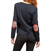 PULL MARIN BLEU PIVOINES - Berthe aux Grands Pieds