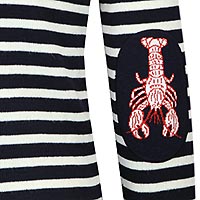 PULL MARIN BLEU RAYE HOMARD - Berthe aux Grands Pieds