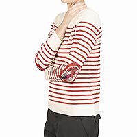 PULL MARIN RAYE COQUELICOT - Berthe aux Grands Pieds