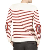 PULL MARIN RAYE COQUELICOT - Berthe aux Grands Pieds