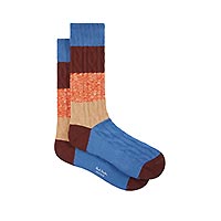 KEAGAN SOCKS CABLE TURQUOISE - Paul Smith