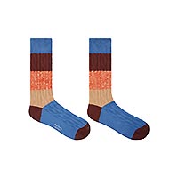 KEAGAN SOCKS CABLE TURQUOISE - Paul Smith