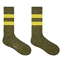KEATES SOCKS WOOL TWIST BLACK - Paul Smith