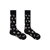 KYOTO SOCKS DOGS BLACK - Paul Smith