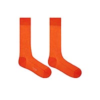 LENNY SOCKS STRIPES ORANGE - Paul Smith