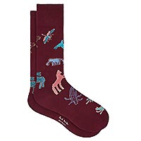 LITTLE BEASTS SOCKS BURGUNDY - Paul Smith