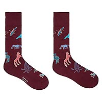 LITTLE BEASTS SOCKS BURGUNDY - Paul Smith
