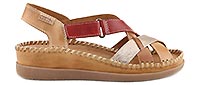 CADAQUES SANDALE TAN MULTI - Pikolinos