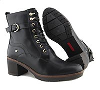 LLANES BUCKLE HI LACE BLACK - Pikolinos