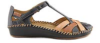 VALLARTA T STRAP BLUE TAN - Pikolinos
