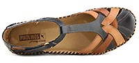 VALLARTA T STRAP BLUE TAN - Pikolinos