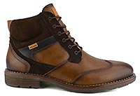 YORK HI LACE ZIP CAMEL CHOCO - Pikolinos