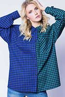 CHARLY SHIRT BLUE GREEN CHECK - Risy & Jerfs