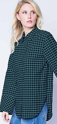 QUEENY SHIRT GREEN BLACK CHECK - Risy & Jerfs