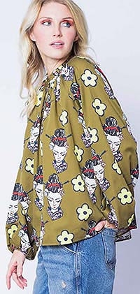 ZEFFY SHIRT KAKI GEISHA - Risy & Jerfs