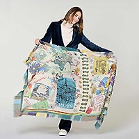 ECHARPE BRENDA BLEU - Storiatipic