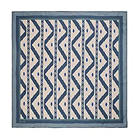 CLASSICAL BLUE WAVE SCARF - Tapis Noir