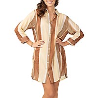 CHEMISE AM NUANCES MARRON - Terre Rouge
