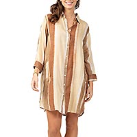 CHEMISE AM NUANCES MARRON - Terre Rouge