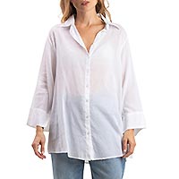 CHEMISE AM WASHED BLANC - Terre Rouge