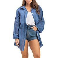 CHEMISE AM WASHED NAVY - Terre Rouge