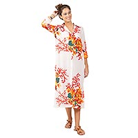 CHEMISE LO CORAIL FLEURI BLANC - Terre Rouge