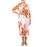 CHEMISE LO CORAIL FLEURI BLANC - Terre Rouge