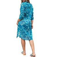 CHEMISE LO FLOWERS ACQUA - Terre Rouge