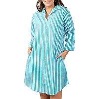 CHEMISE LO RAYE BLEU MARIN - Terre Rouge